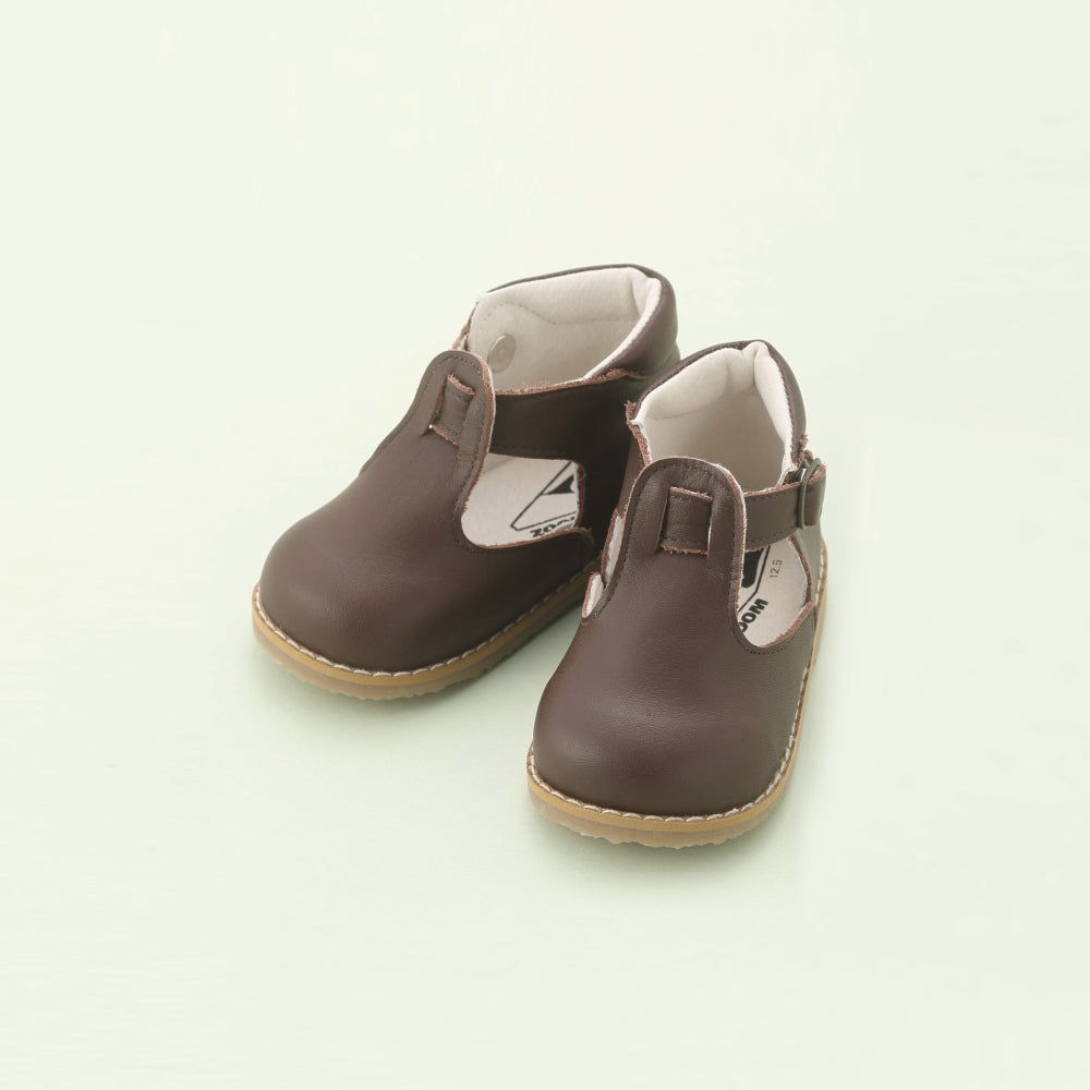 PEEP ZOOM Baby T-Strap Dark Brown – cuccu