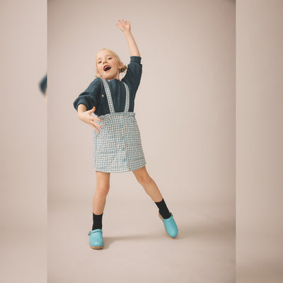 Soor Ploom Harlyn Pinafore - Gingham, Oasis