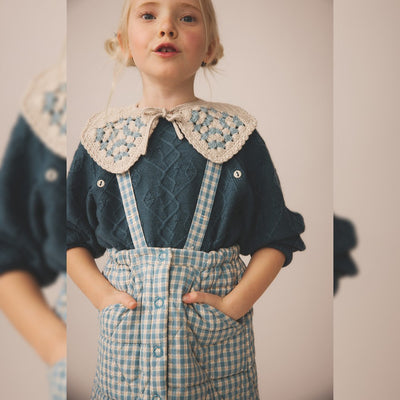 Soor Ploom Harlyn Pinafore - Gingham, Oasis