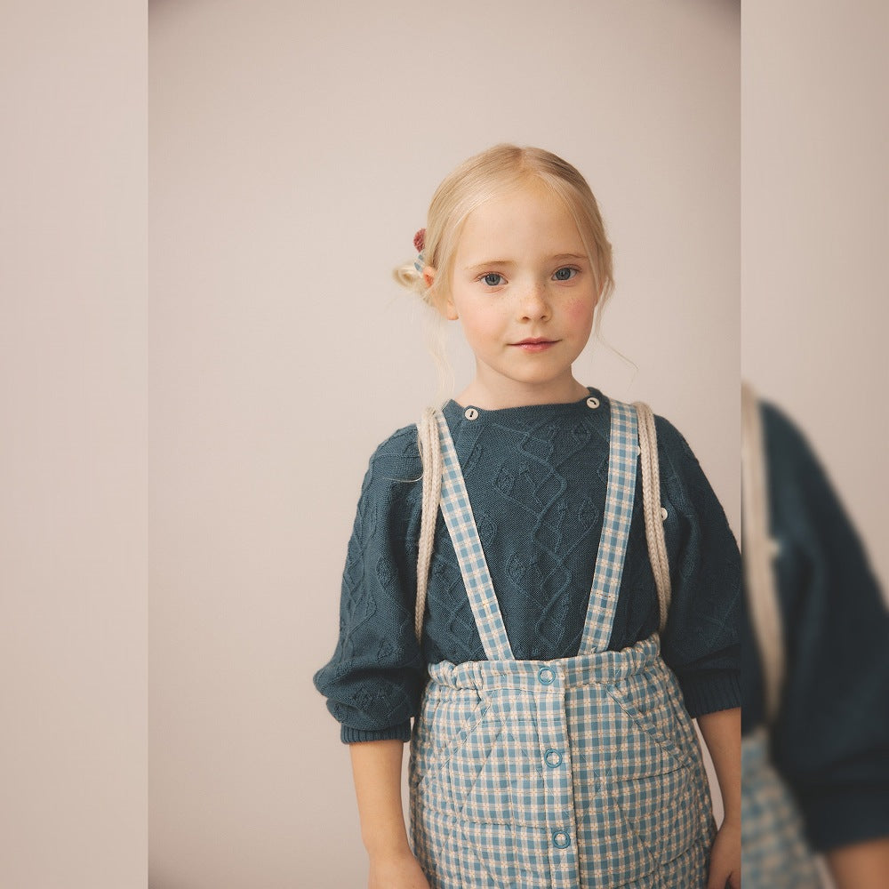 Soor Ploom Harlyn Pinafore - Gingham, Oasis