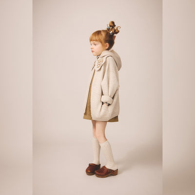 Soor Ploom Frond Knee Sock Set - Linen / Prune