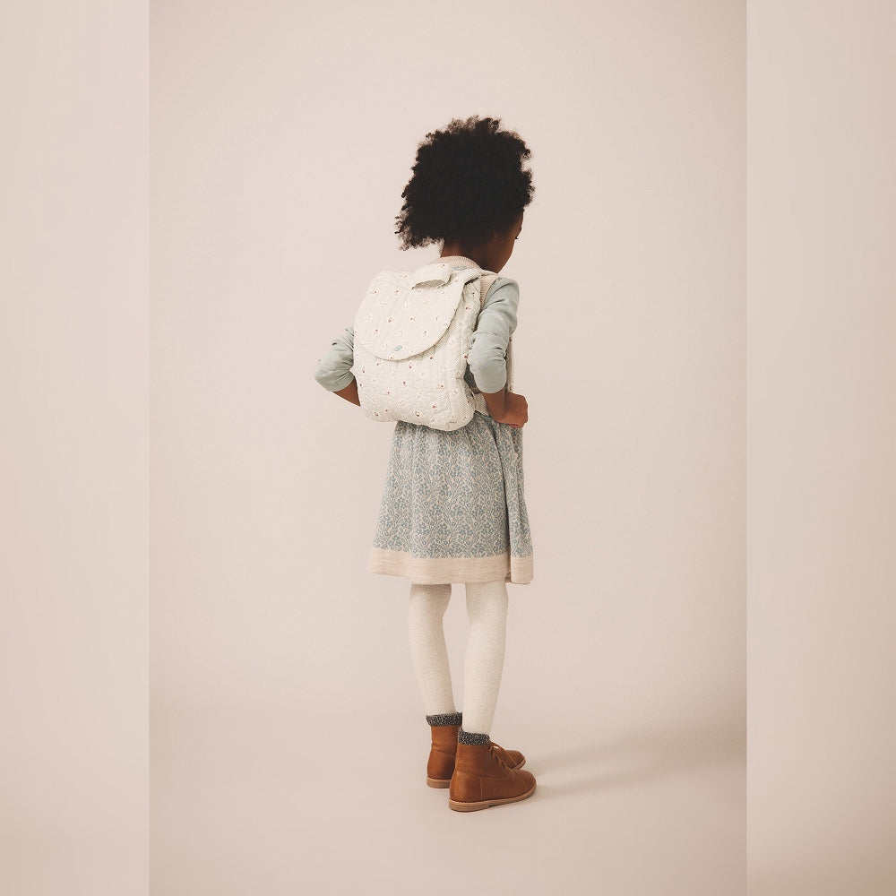 Soor Ploom Herringbone Tights - Linen