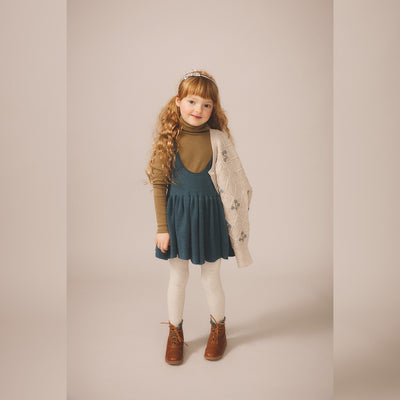 Soor Ploom Herringbone Tights - Linen