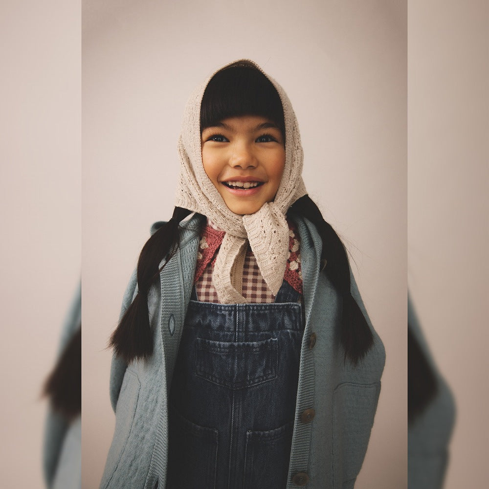 Soor Ploom Long Sleeve Snap Turtleneck - Gingham Print, Cherry