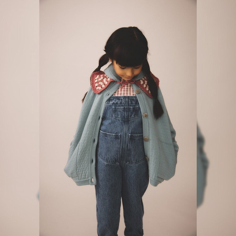 Soor Ploom Long Sleeve Snap Turtleneck - Gingham Print, Cherry