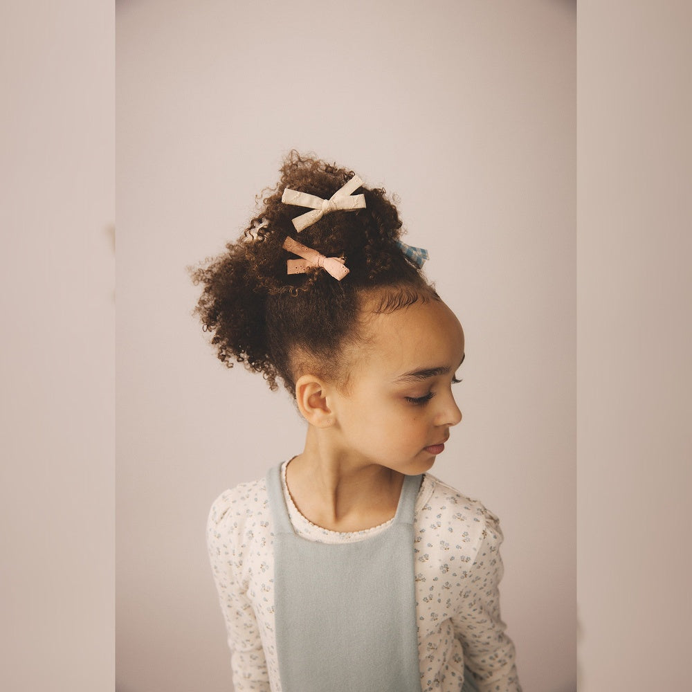 Soor Ploom Long Sleeve Pouf Tee - Calico Print Pointelle, Oasis