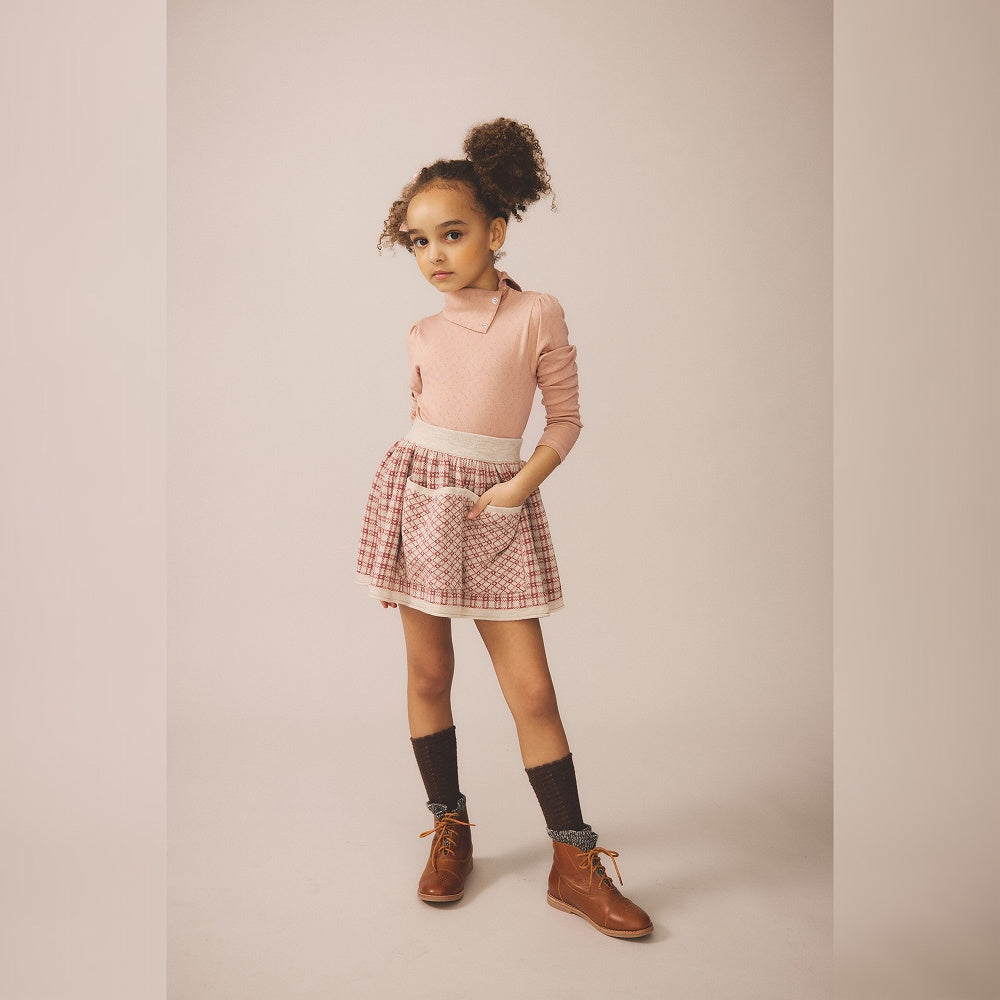 Soor Ploom Long Sleeve Snap Turtleneck - Cherry