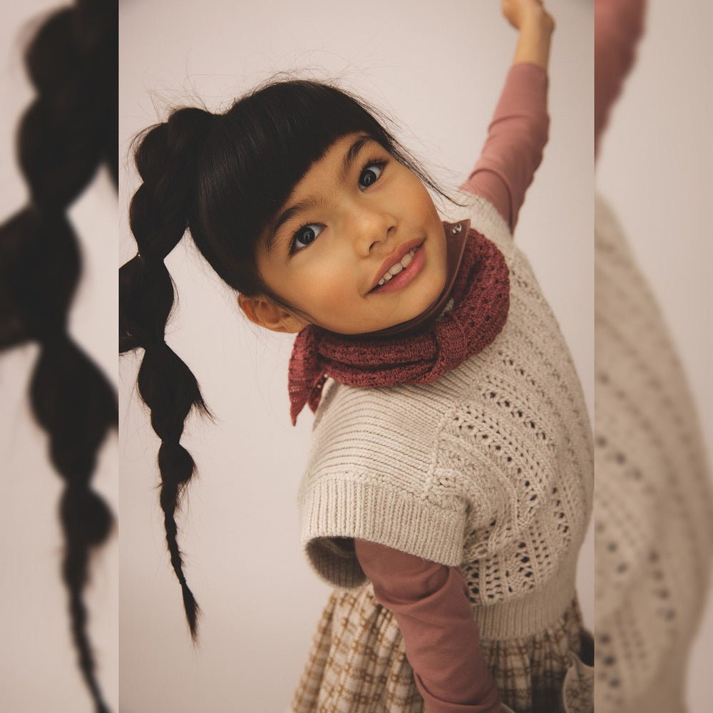 Soor Ploom Long Sleeve Snap Turtleneck - Cherry