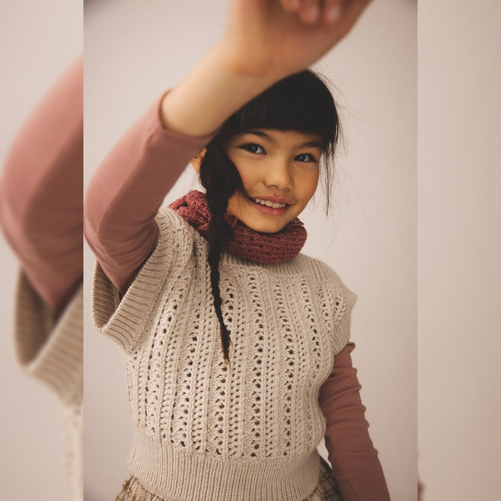 Soor Ploom Long Sleeve Snap Turtleneck - Cherry