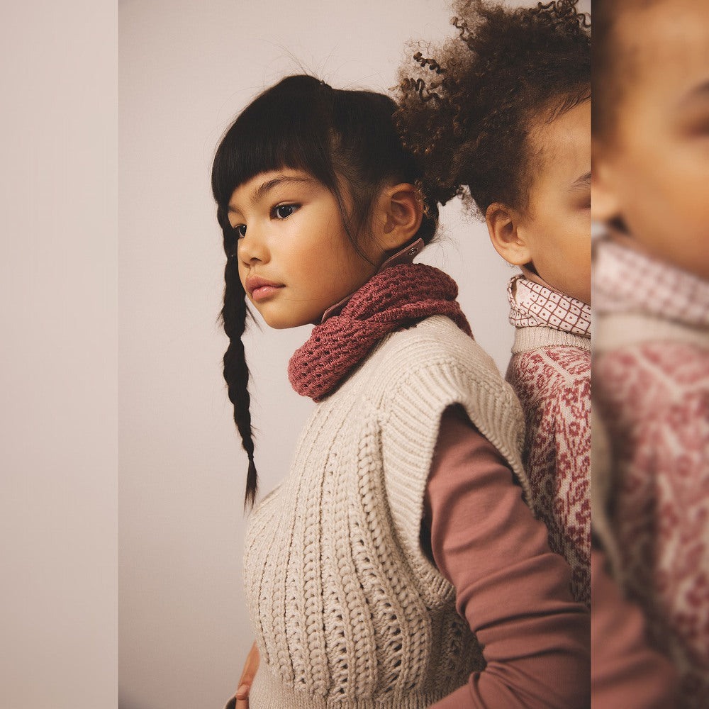 Soor Ploom Long Sleeve Snap Turtleneck - Cherry