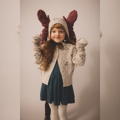 Soor Ploom Herringbone Tights - Linen