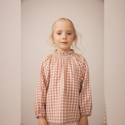 Soor Ploom Imelda Blouse - Gingham, Cherry