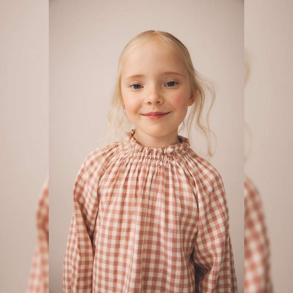 Soor Ploom Imelda Blouse - Gingham, Cherry