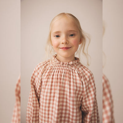 Soor Ploom Imelda Blouse - Gingham, Cherry