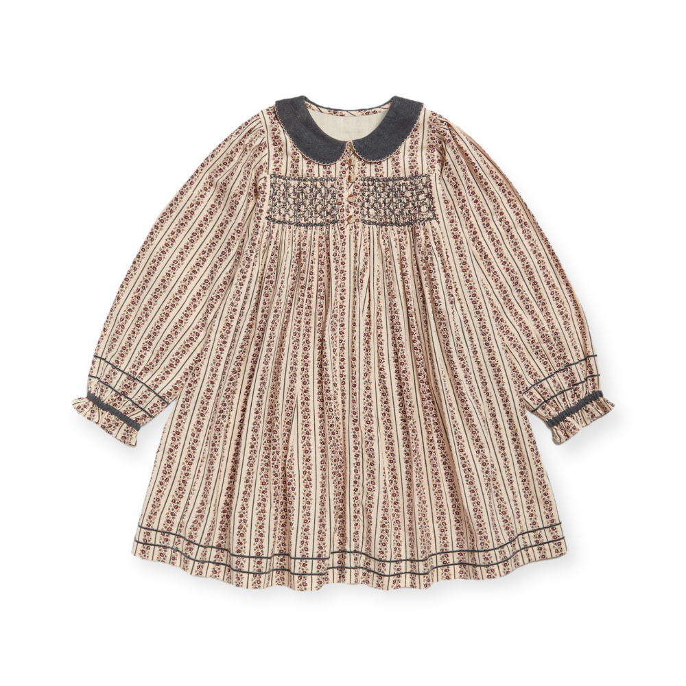 Little Cotton Clothes Elizabeth Smocked Dress in Mallory Floral