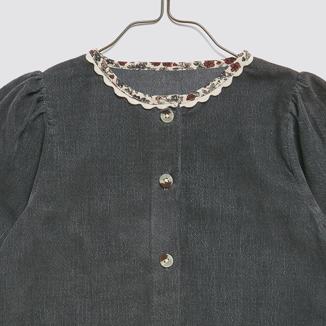 Little Cotton Clothes Jules Dress Velvet in Juniper