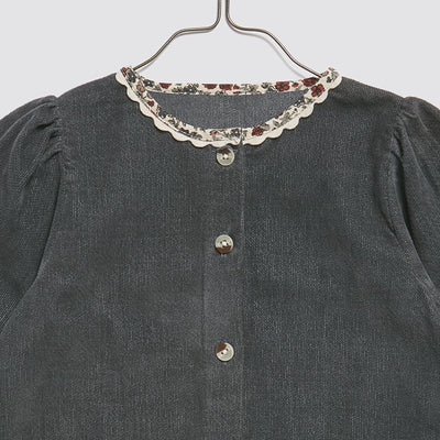 Little Cotton Clothes Jules Dress Velvet in Juniper