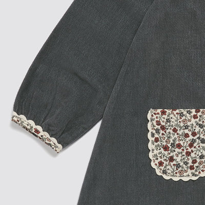 Little Cotton Clothes Jules Dress Velvet in Juniper