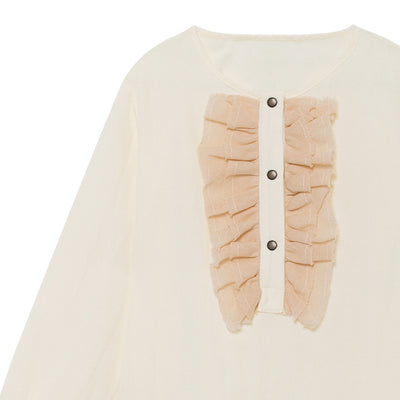 [70%OFF!]Little Creative Factory Nicole's Ruffled Blouse IVORY