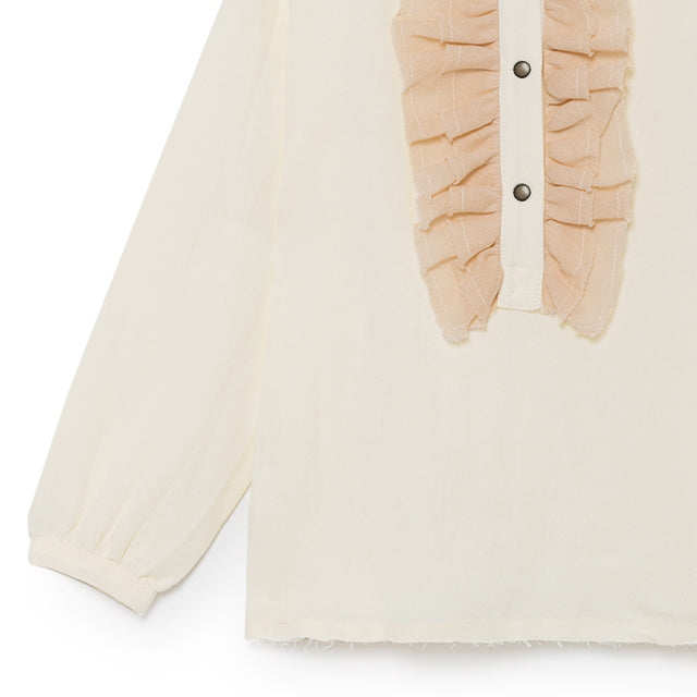[70%OFF!]Little Creative Factory Nicole's Ruffled Blouse IVORY
