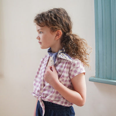 Soor Ploom Loli Blouse - Gingham Print, Zinnia