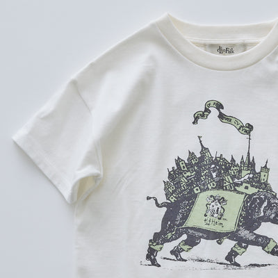 eLfinFolk Elephant Town Tee off white