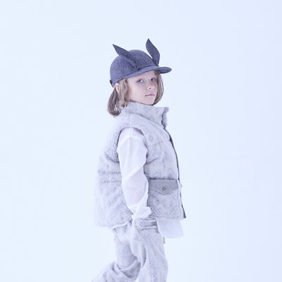 eLfinFolk Bunny Wool Cap gray