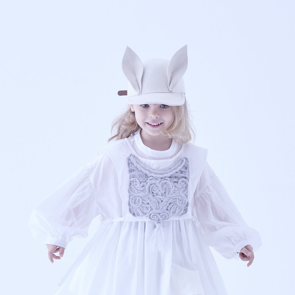 eLfinFolk Bunny Wool Cap ivory