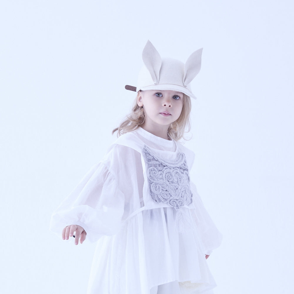 eLfinFolk Bunny Wool Cap ivory