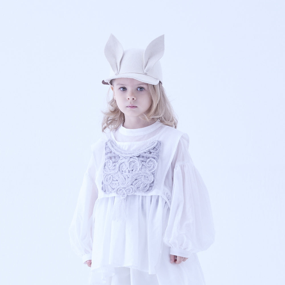 eLfinFolk Bunny Wool Cap ivory