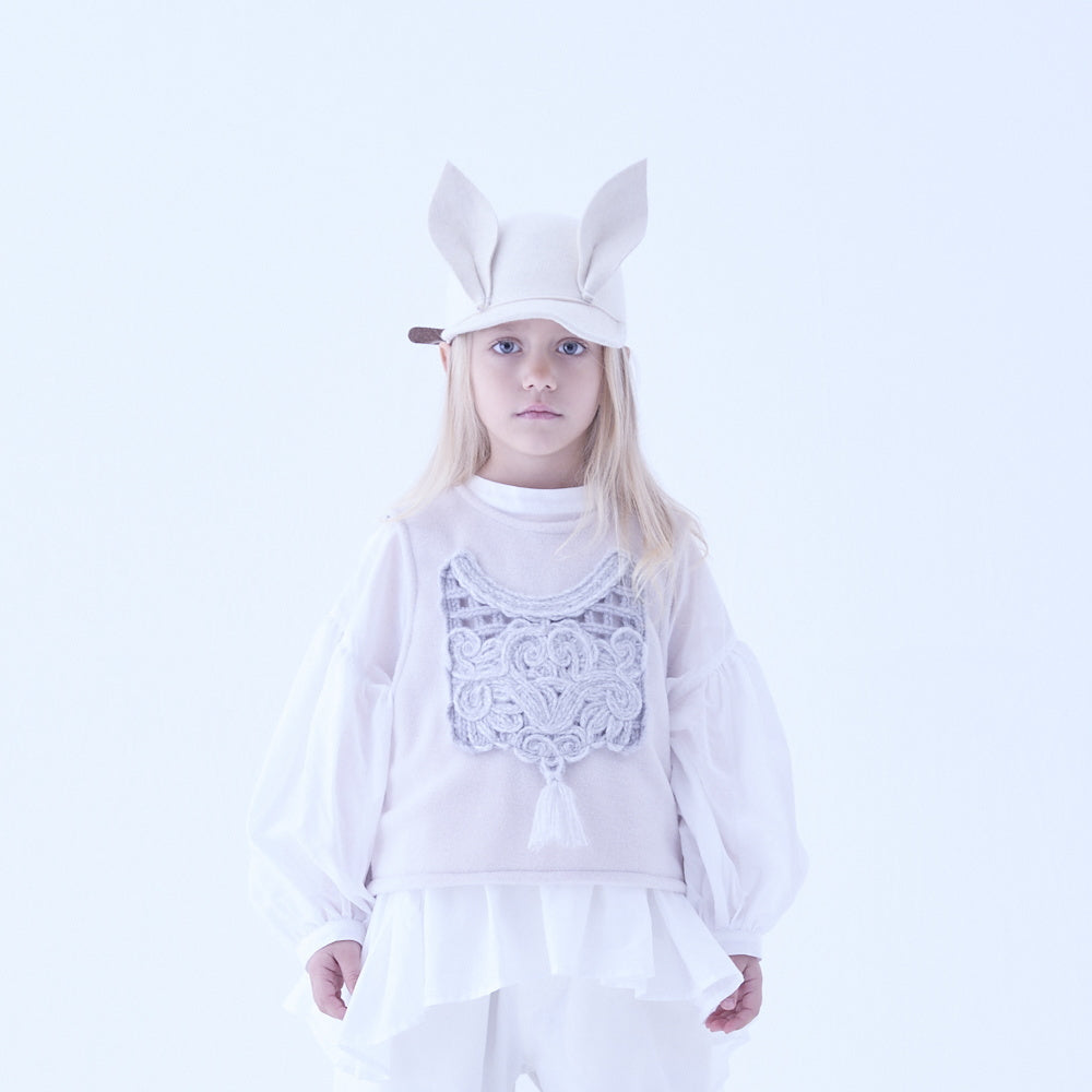 eLfinFolk Bunny Wool Cap ivory