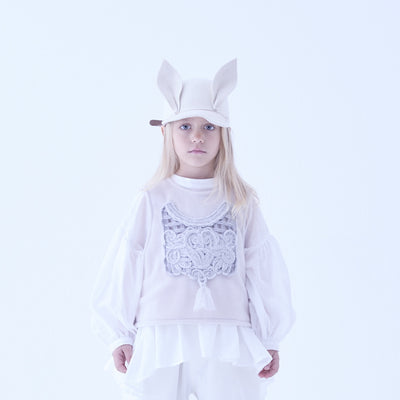eLfinFolk Bunny Wool Cap ivory