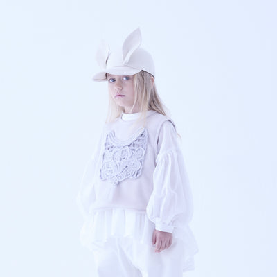 eLfinFolk Bunny Wool Cap ivory