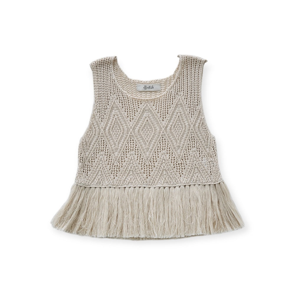 eLfinFolk Lacework Knit Tops ivory