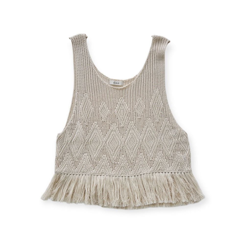 eLfinFolk Lacework Knit Tops ivory Womens