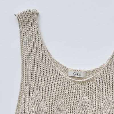 eLfinFolk Lacework Knit Tops ivory Womens