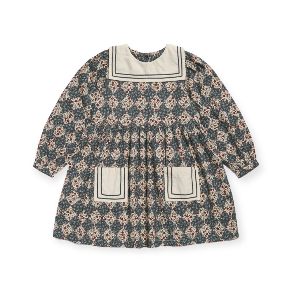 Little Cotton Clothes Eva Sailor Dress Harlequin Floral