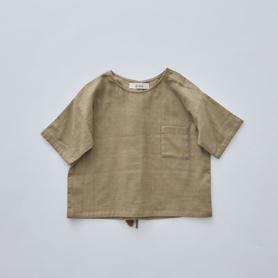 eLfinFolk Double Gauze Tategami Tee mocha beige