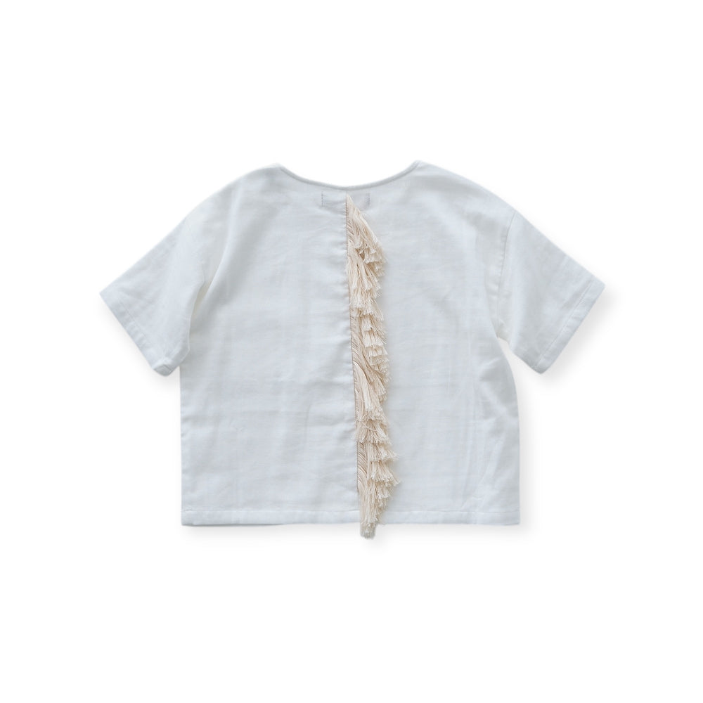 eLfinFolk Double Gauze Tategami Tee off white