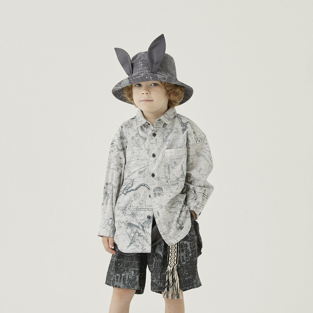 eLfinFolk Noctua Chambray Wide Shorts black