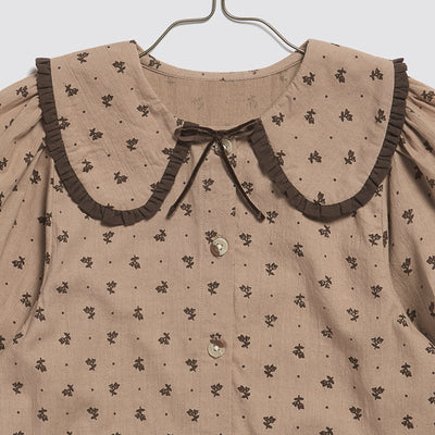 Little Cotton Clothes Helga Blouse in Rosehip Floral