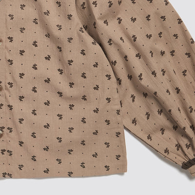 Little Cotton Clothes Helga Blouse in Rosehip Floral