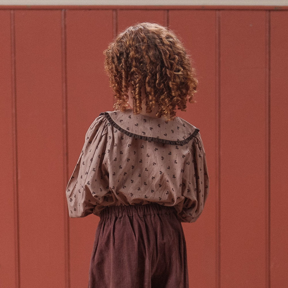 Little Cotton Clothes Helga Blouse in Rosehip Floral
