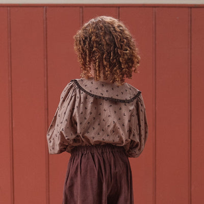 Little Cotton Clothes Helga Blouse in Rosehip Floral