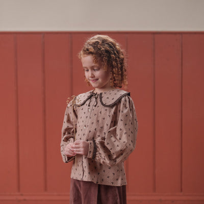 Little Cotton Clothes Helga Blouse in Rosehip Floral