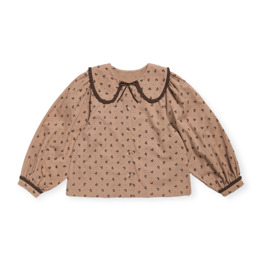 Little Cotton Clothes Helga Blouse in Rosehip Floral
