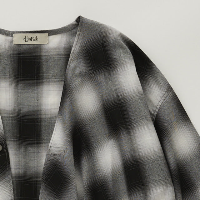 eLfinFolk Ombre check Cardigan black check