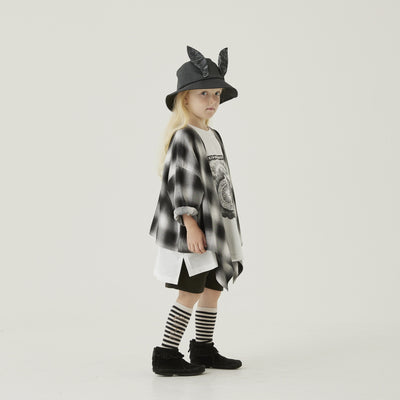 eLfinFolk Ombre check Cardigan black check