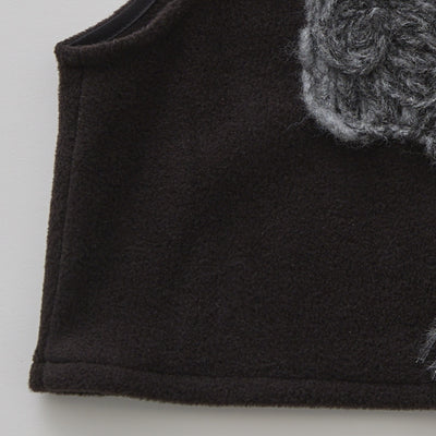 [Pre-order (Sep. Delivery)]eLfinFolk Cord Embroidery Sleeveless Tops black
