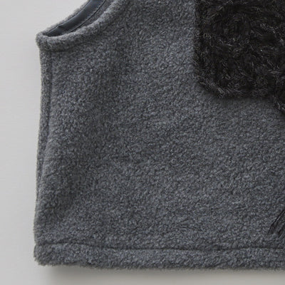 [Pre-order (Sep. Delivery)]eLfinFolk Cord Embroidery Sleeveless Tops gray